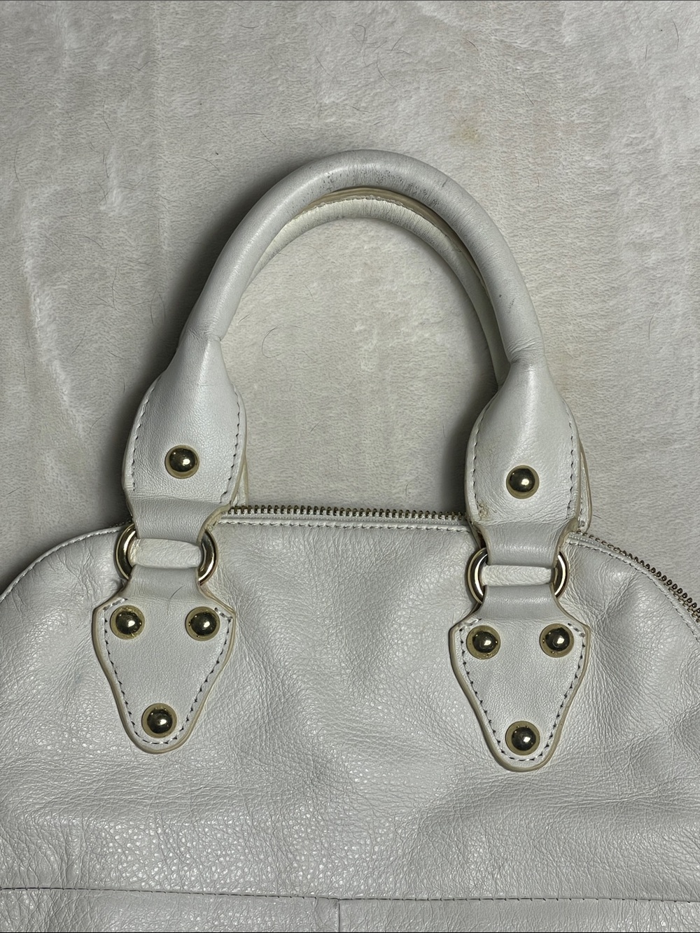 Emma Fox White purse with gold hardware - Picture 7 of 7